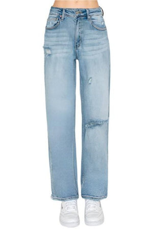 Wax Jean - Distressed Wide Leg Jeans - 90364 - SaltTree