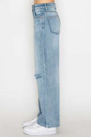 Wax Jean - Distressed Wide Leg Jeans - 90364 - SaltTree