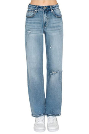 Wax Jean - Distressed Wide Leg Jeans - 90364 - SaltTree