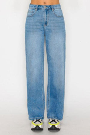 Wax Jean - Basic 5 Pocket Straight Jeans - 90376