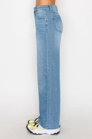 Wax Jean - Basic 5 Pocket Straight Jeans - 90376