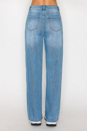 Wax Jean - Basic 5 Pocket Straight Jeans - 90376