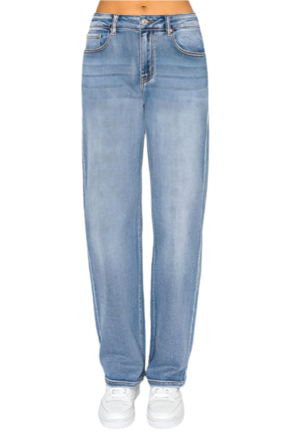 Wax Jean - Potassium Wash Basic Straight Jeans - 90380 - SaltTree
