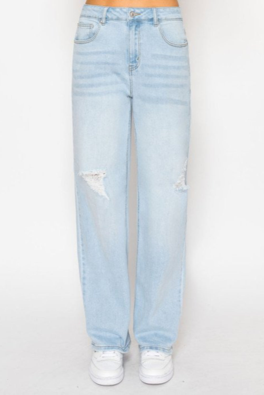 Wax Jean - Destructed Straight Jeans - 90381 - SaltTree