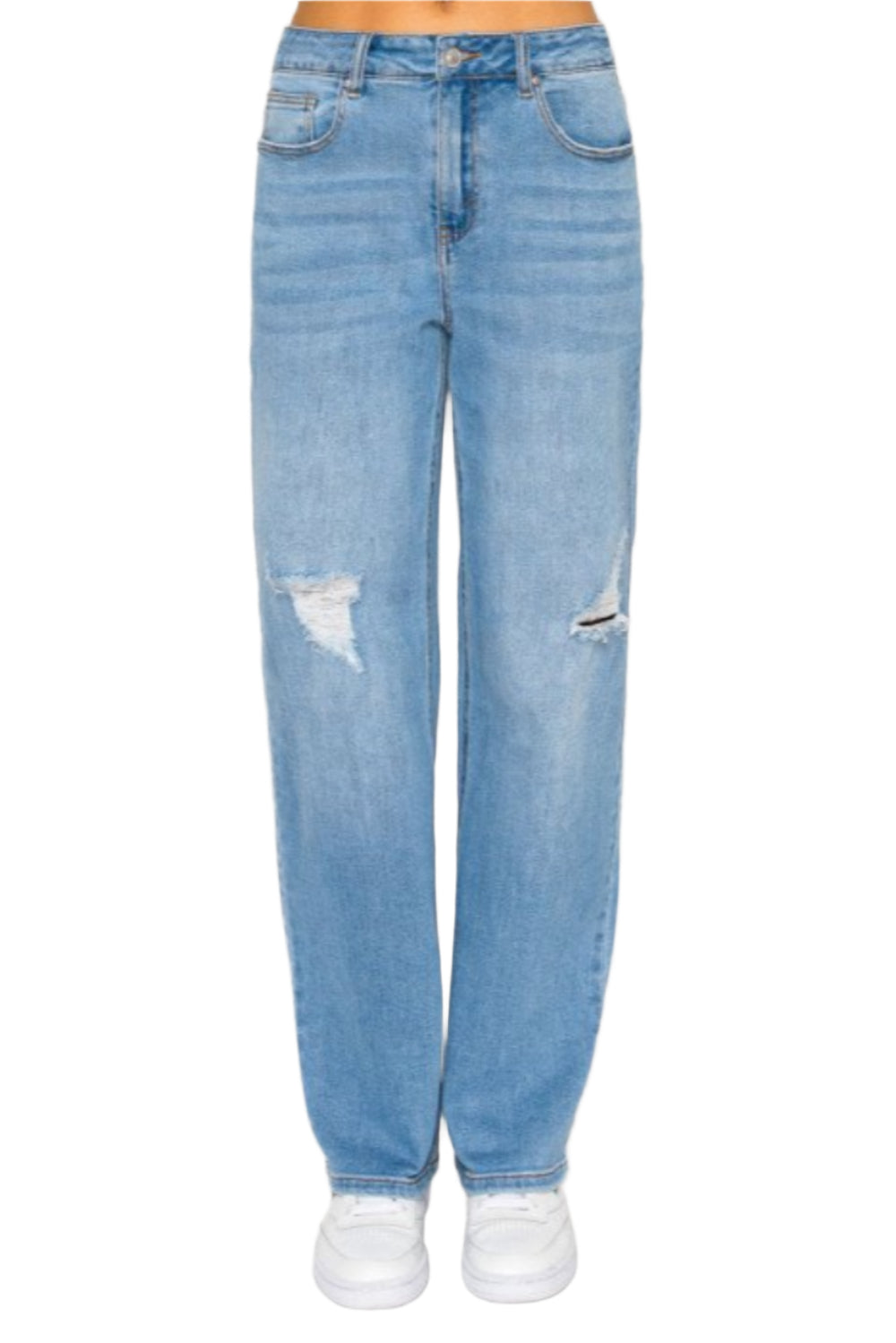 Wax Jean - Destructed Straight Jeans - 90381 - SaltTree