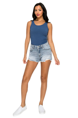 Wax Jean - Straight Fit Short Jeans - 90394