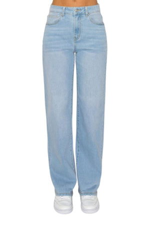 Wax Jeans - Women's High Waisted Classic Straight Leg Denim - 90419