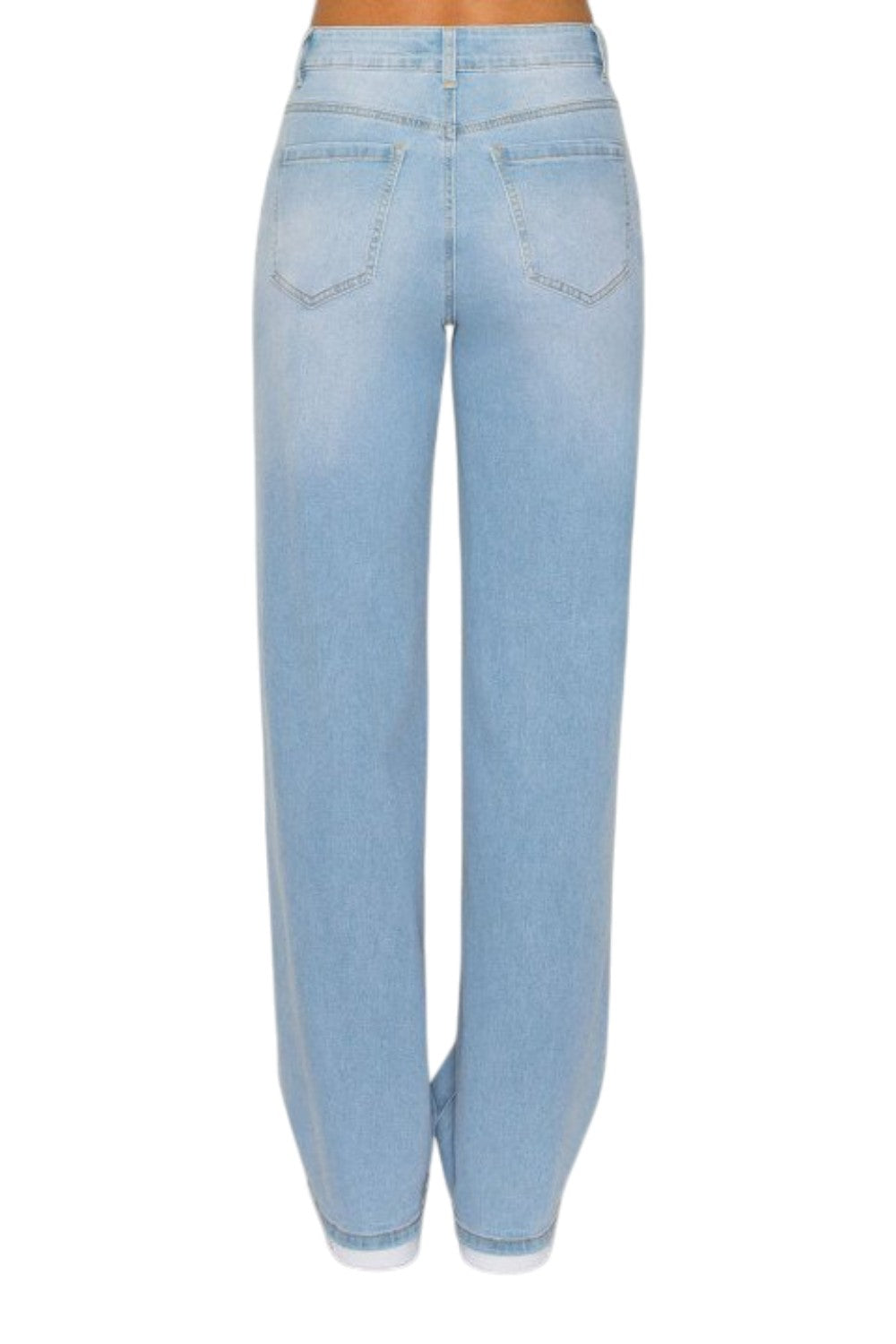 Wax Jeans - Women's High Waisted Classic Straight Leg Denim - 90419