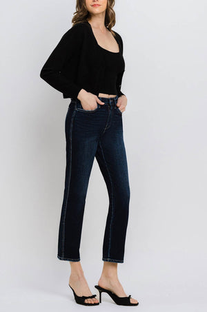Flying Monkey - High Rise Cropped Straight Jeans - BY4446A