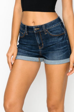 Wax Jean - High Waist Push Up Denim Shorts in Repreve - 90232