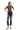 Flying Monkey - Super High Rise Distressed Straight Cropped Jeans (28" Inseam) - F4369