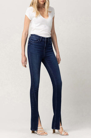 Flying Monkey - High Rise Slim Straight W Slit Jean - F4969