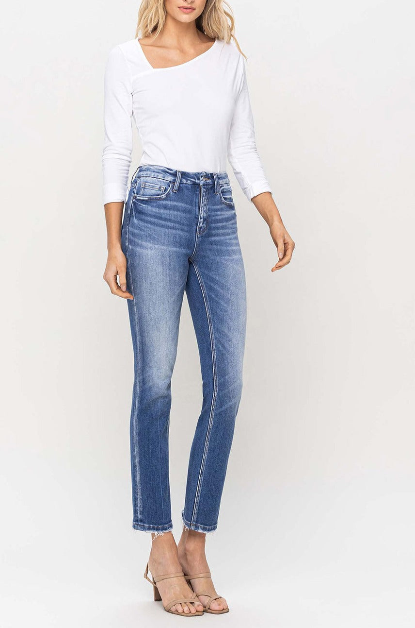 Flying Monkey - High Rise Slim Straight Jean - F5124 - SaltTree