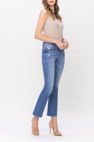 Flying Monkey - Low Rise Slim Ankle Cropped Bootcut Jeans - F5165 - SaltTree