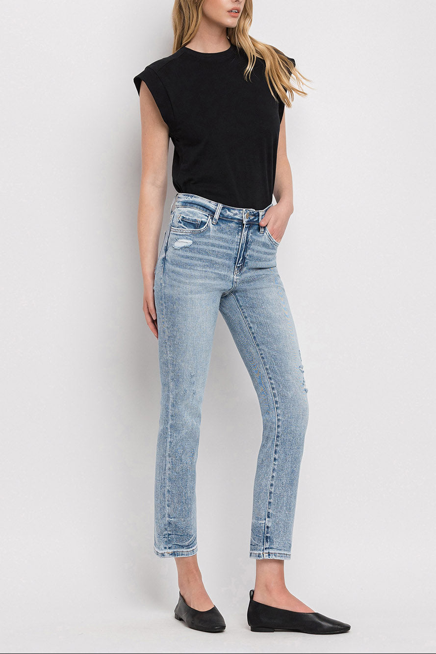 Flying Monkey - High Rise Slim Straight Jean - F5168 - SaltTree