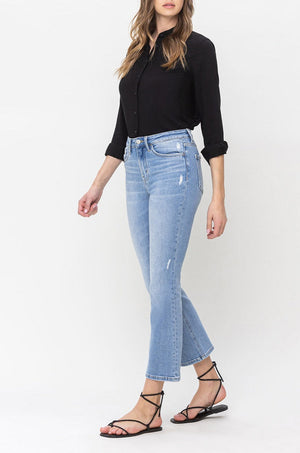 Flying Monkey - High Rise Crop Flare Jeans - F5203A