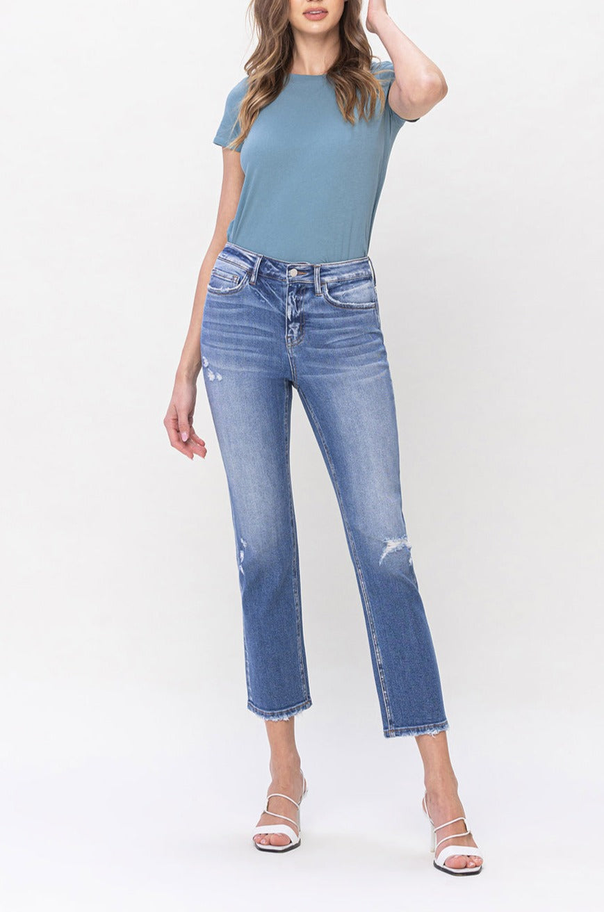 Flying Monkey - Excellent - High Rise Slim Straight Jeans - F5213 - SaltTree