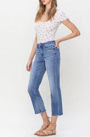 Flying Monkey - Mid Rise Crop Straight Jean - F5221A