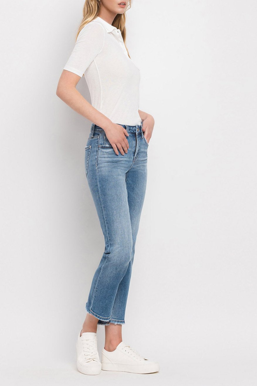 Flying Monkey - Mid Rise Crop Straight Jean - F5221 - SaltTree
