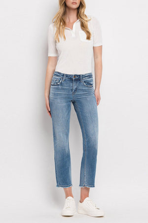 Flying Monkey - Mid Rise Crop Straight Jean - F5221A - SaltTree