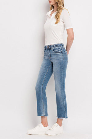 Flying Monkey - Mid Rise Crop Straight Jean - F5221A - SaltTree