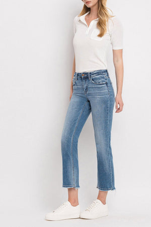 Flying Monkey - Mid Rise Crop Straight Jean - F5221 - SaltTree