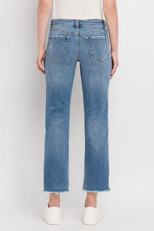 Flying Monkey - Mid Rise Crop Straight Jean - F5221A - SaltTree