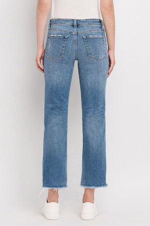 Flying Monkey - Mid Rise Crop Straight Jean - F5221