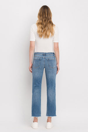 Flying Monkey - Mid Rise Crop Straight Jean - F5221A - SaltTree