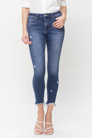 Flying Monkey - High Rise Crop Skinny Jeans - F5238 - SaltTree