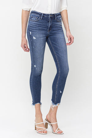 Flying Monkey - High Rise Crop Skinny Jeans - F5238 - SaltTree