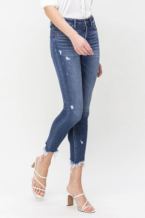 Flying Monkey - High Rise Crop Skinny Jeans - F5238 - SaltTree