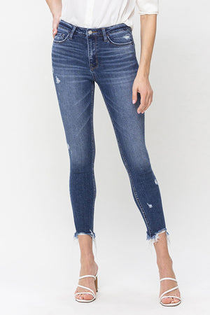 Flying Monkey - High Rise Crop Skinny Jeans - F5238 - SaltTree