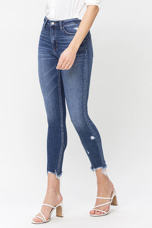 Flying Monkey - High Rise Crop Skinny Jeans - F5238 - SaltTree