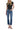 Flying Monkey- High Rise Cropped Flare Jeans With Step Hemline (27" Inseam) - F5245