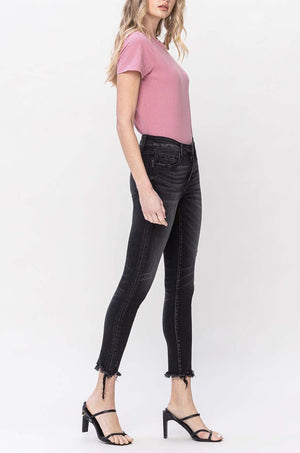 Flying Monkey - Mid Rise Crop Destroyed Hem Skinny Jeans - F5294 - SaltTree