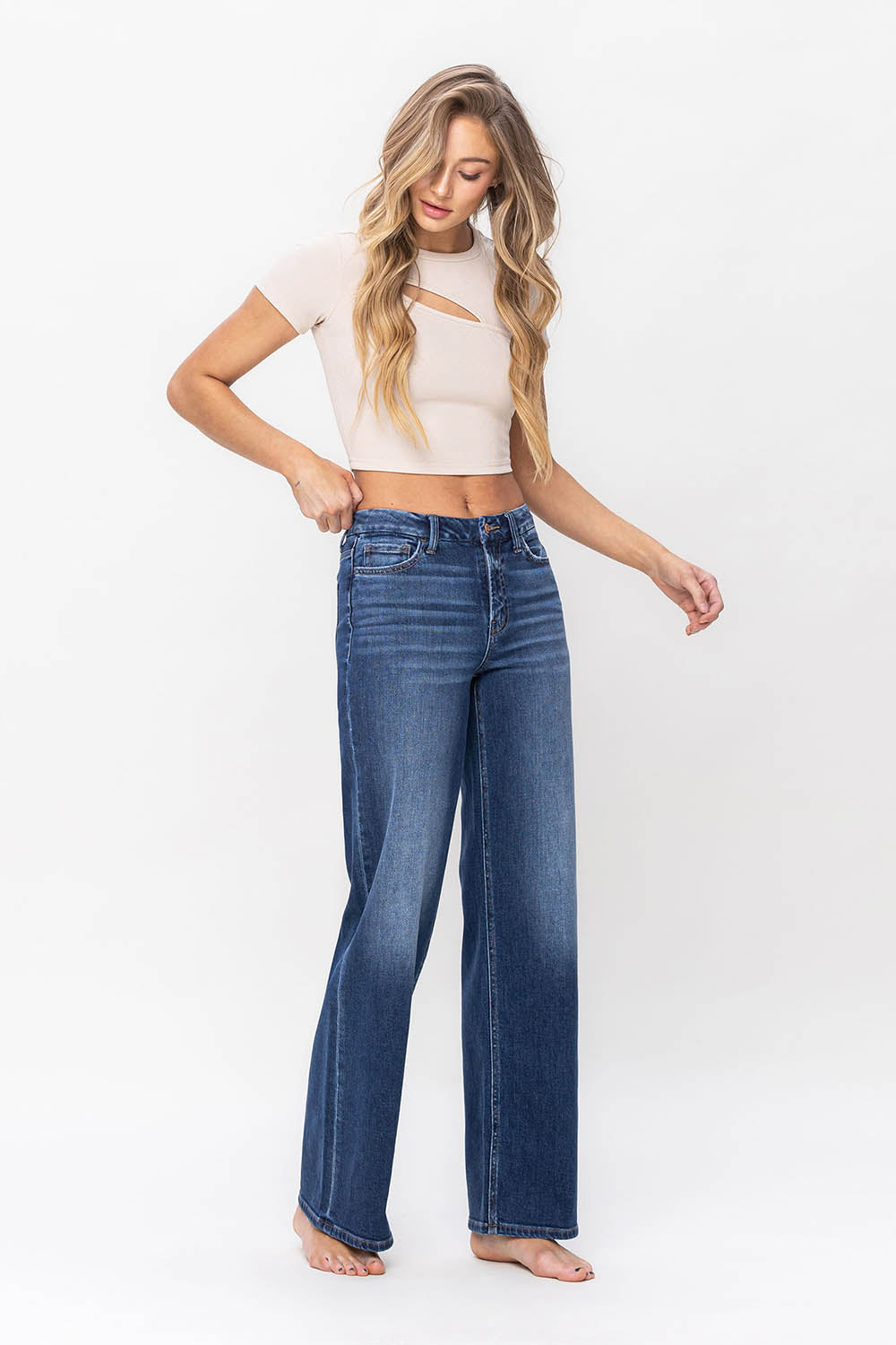 Flying Monkey - High Rise Loose Jeans - F5363 - SaltTree