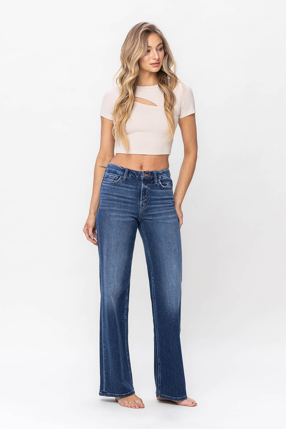 Flying Monkey - High Rise Loose Jeans - F5363 - SaltTree