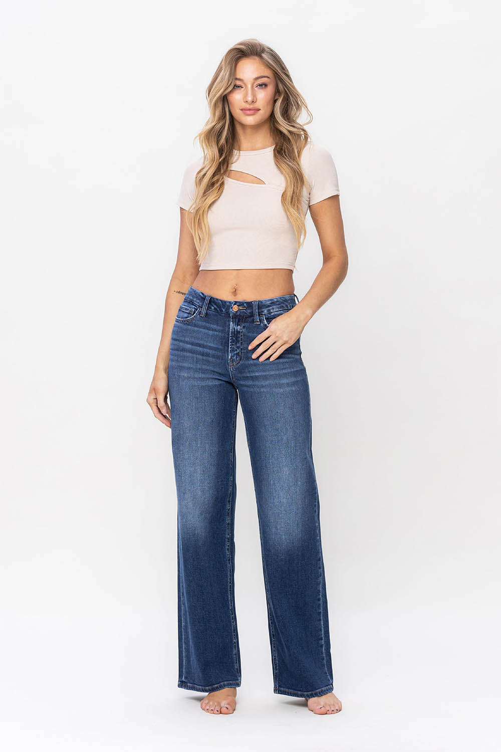 Flying Monkey - High Rise Loose Jeans - F5363 - SaltTree