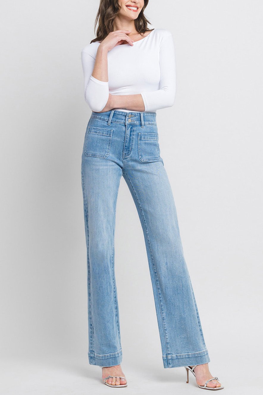 Flying Monkey - 90's Vintage Super High Rise Flare Jeans - F5655 - SaltTree