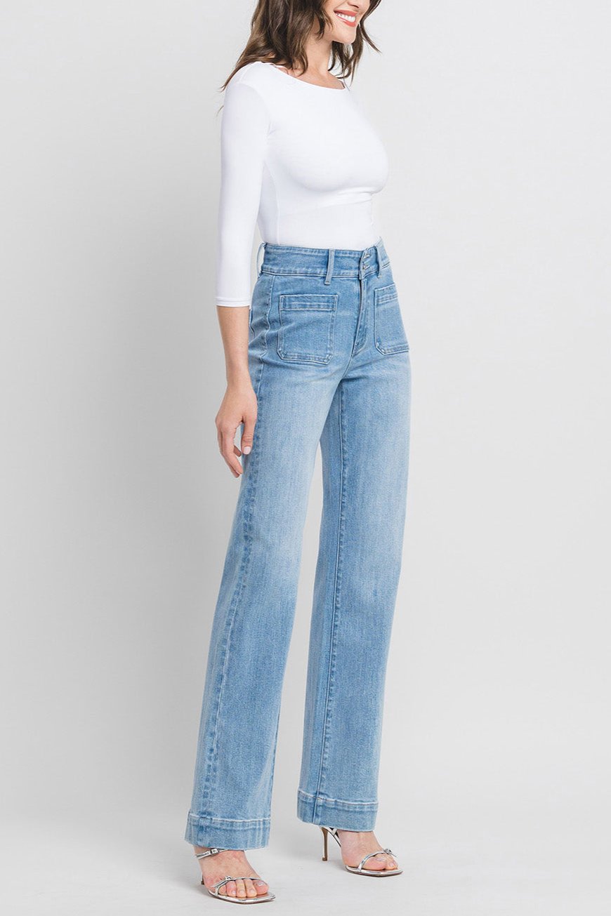 Flying Monkey - 90's Vintage Super High Rise Flare Jeans - F5655 - SaltTree