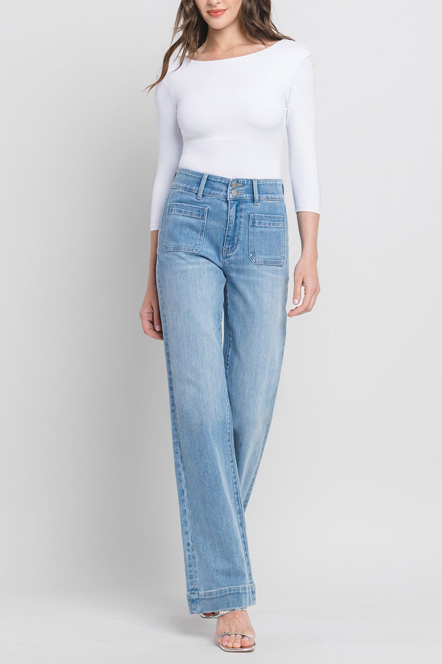 Flying Monkey - 90's Vintage Super High Rise Flare Jeans - F5655 - SaltTree