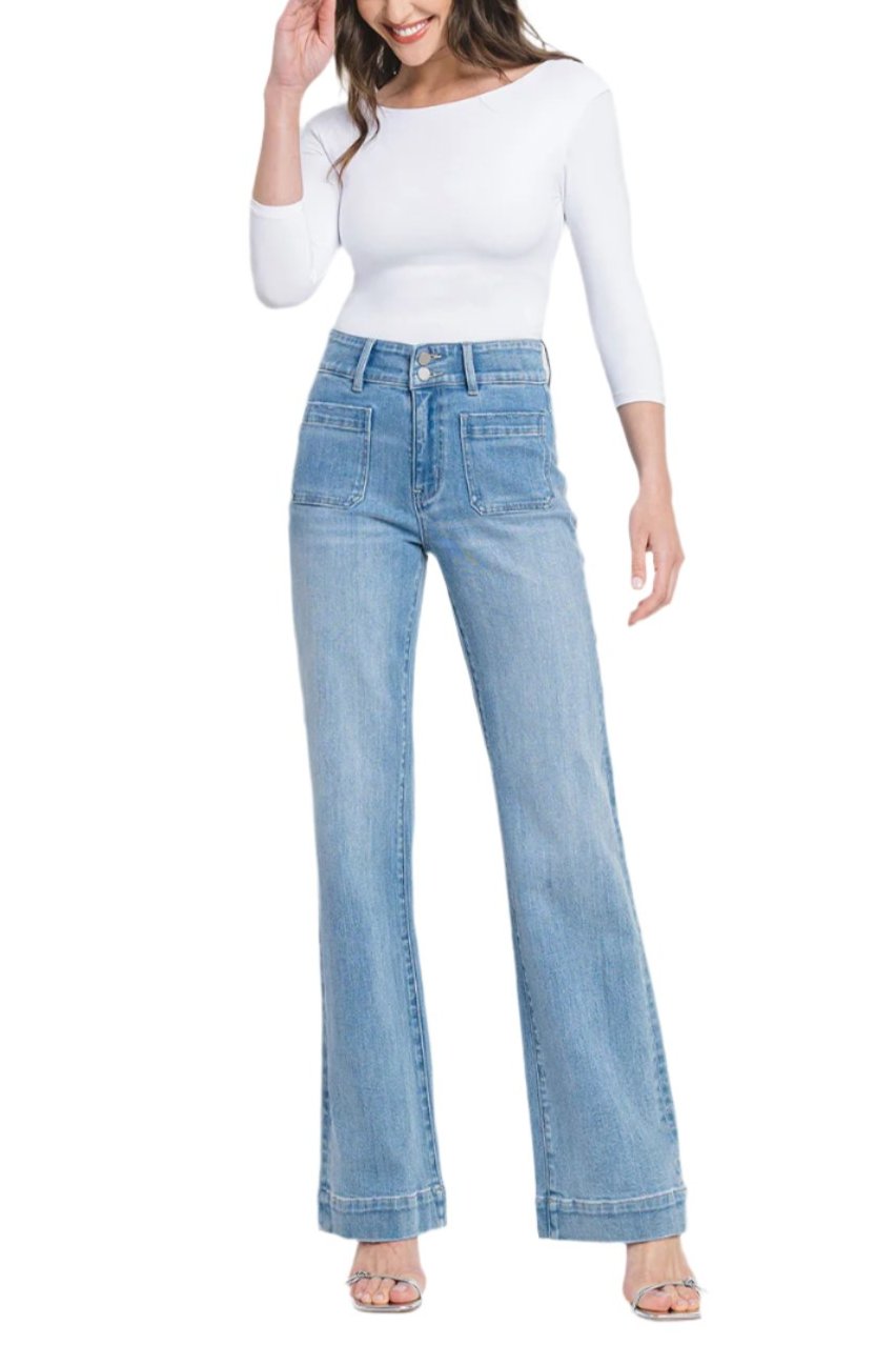Flying Monkey - 90's Vintage Super High Rise Flare Jeans - F5655 - SaltTree