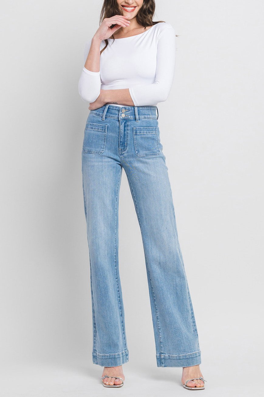 Flying Monkey - 90's Vintage Super High Rise Flare Jeans - F5655 - SaltTree