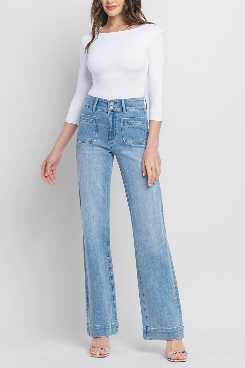 Flying Monkey - 90's Vintage Super High Rise Flare Jeans - F5655 - SaltTree