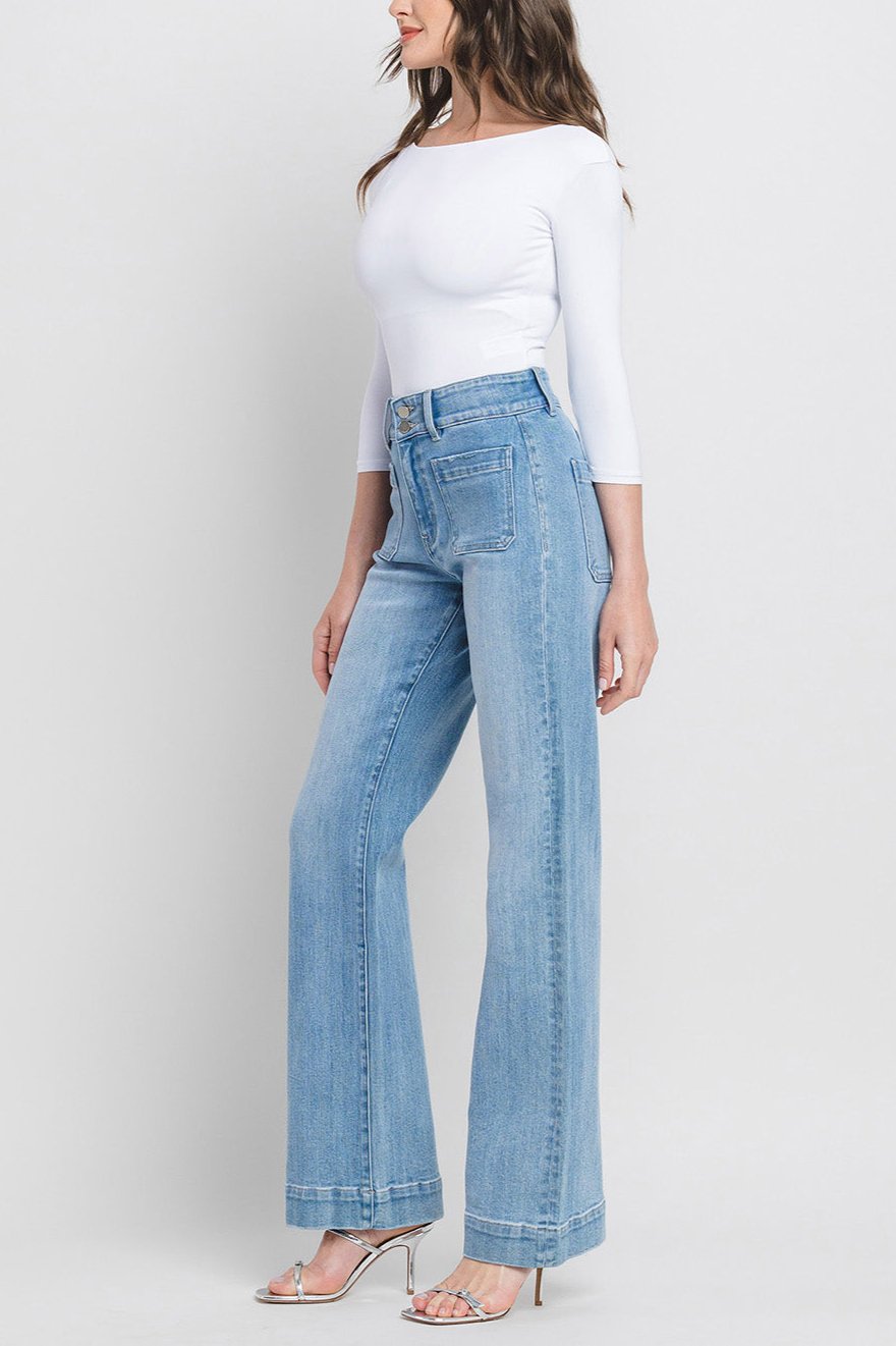 Flying Monkey - 90's Vintage Super High Rise Flare Jeans - F5655 - SaltTree