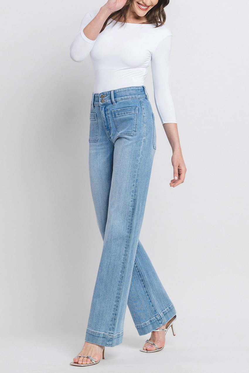 Flying Monkey - 90's Vintage Super High Rise Flare Jeans - F5655 - SaltTree