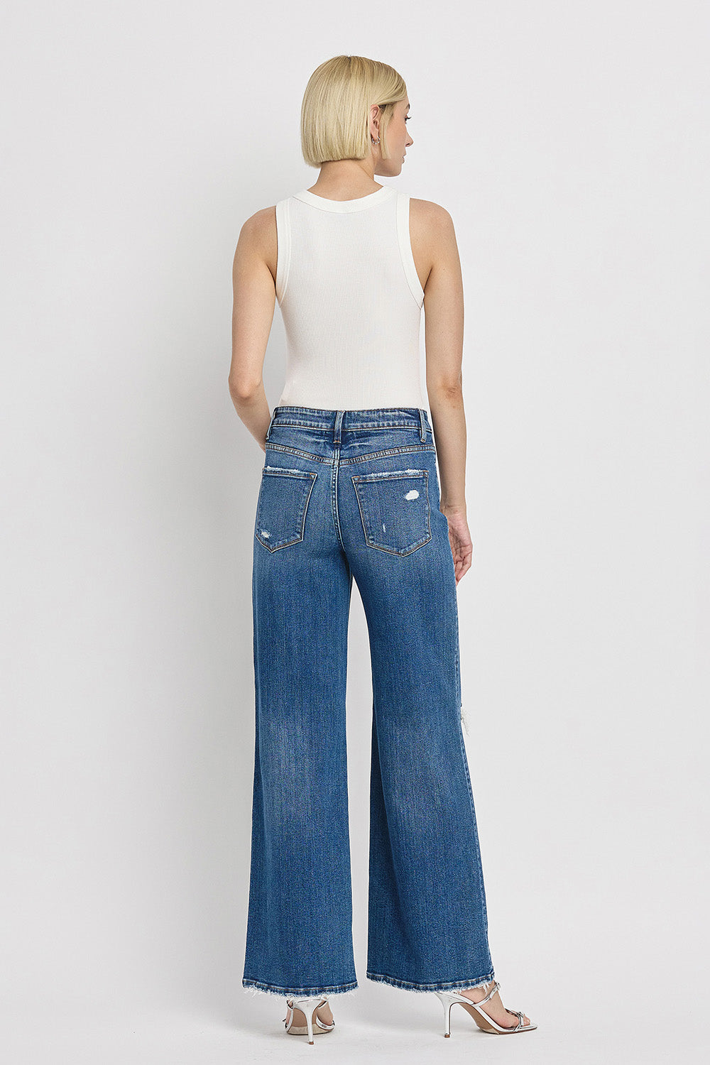 Flying Monkey - High Rsie Wide Lag Jeans - F5684 - SaltTree