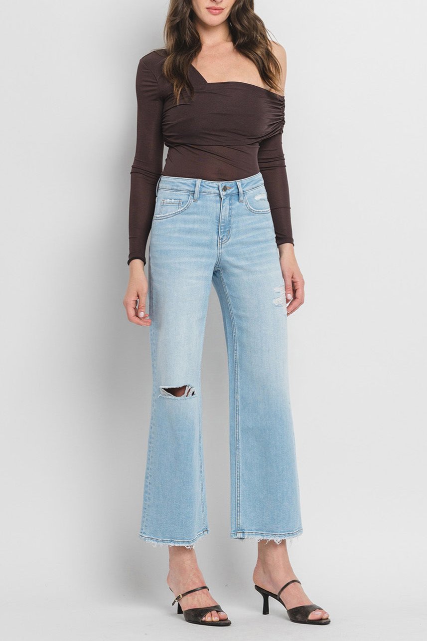 Flying Monkey - High Rise Wide Leg Jeans - F5712 - SaltTree