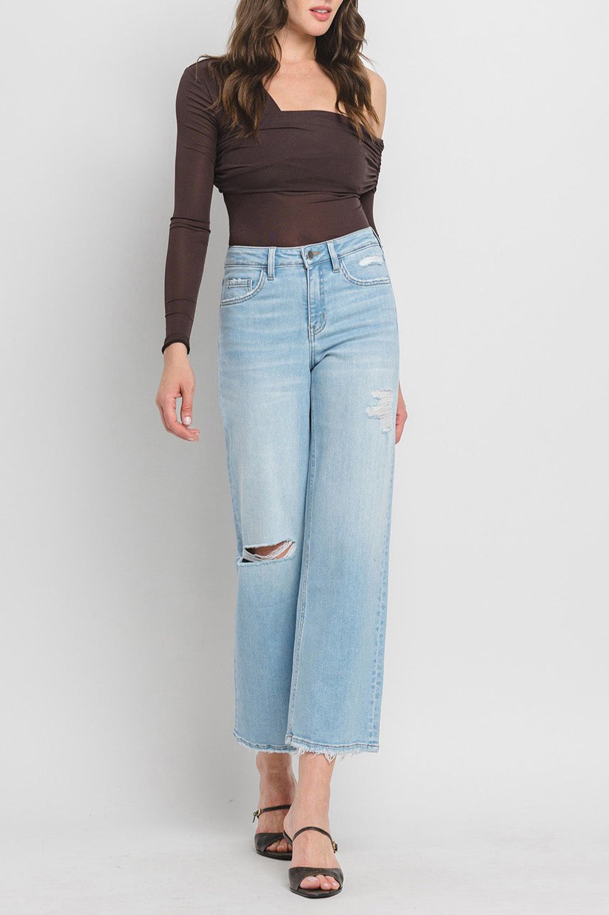 Flying Monkey - High Rise Wide Leg Jeans - F5712 - SaltTree